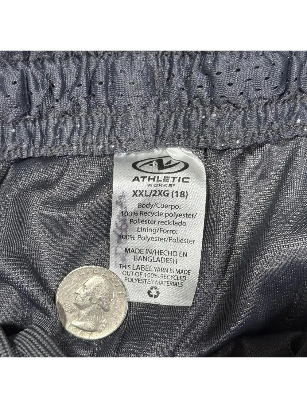 Athletic Works Gray Mesh Basketball Shorts XXL